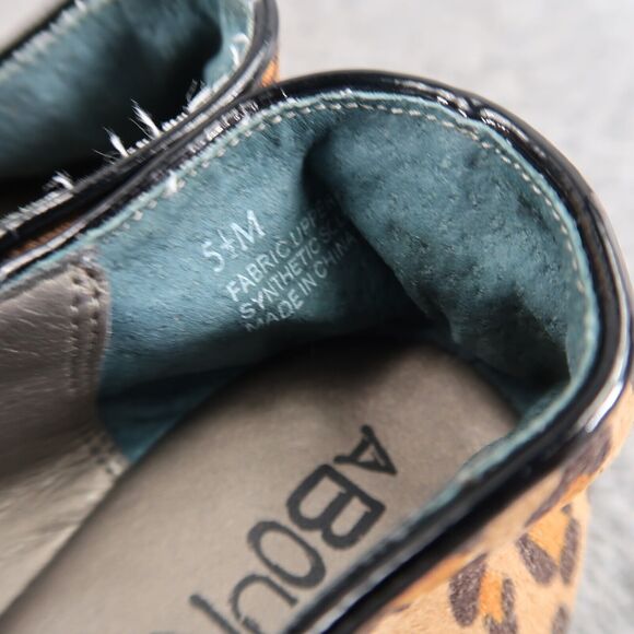 Abound Shoes Womens 5.5 Flats Fashion Slip On Leopard Print Embroidered Slipper - Picture 14 of 15